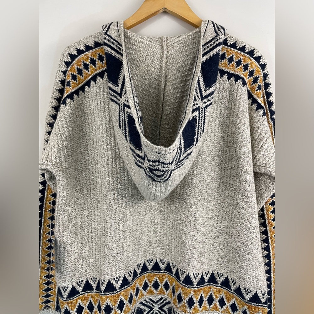 NWT Lucky Brand Women’s Tribal Hooded Open Front Cardigan Sweater Size 1X - Picture 6 of 13